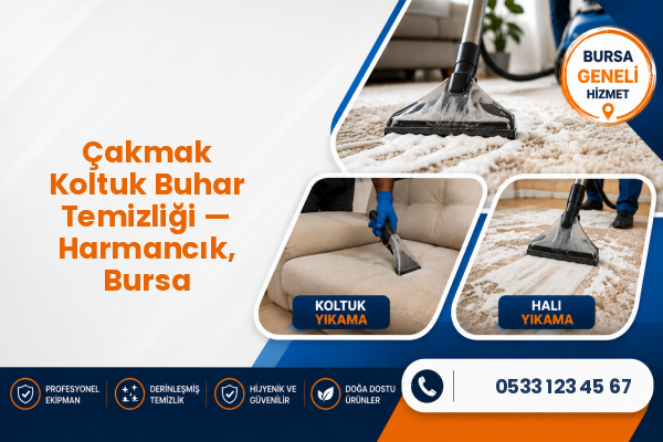 Çakmak Koltuk Buhar Temizliği — Harmancık, Bursa