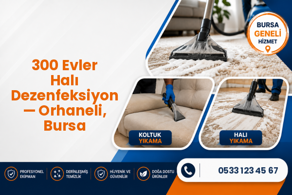 300 Evler Halı Dezenfeksiyon — Orhaneli, Bursa