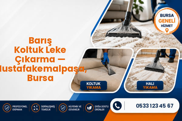 Barış Koltuk Leke Çıkarma — Mustafakemalpaşa, Bursa