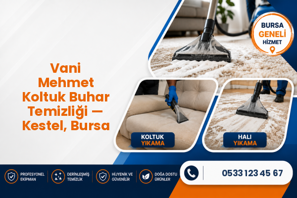 Vani Mehmet Koltuk Buhar Temizliği — Kestel, Bursa